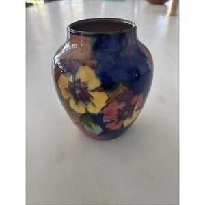 Turnstall Pottery, Small vase, fruit on front, made in England